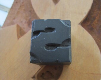 Antique Letterpress Wood Type Printers Block Letter S
