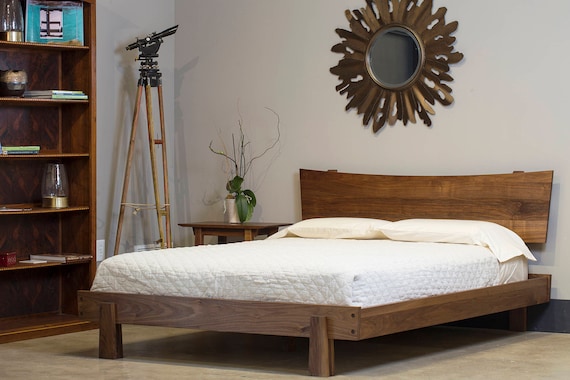 Enso Platform Bed Modern Rustic Asian twin full double queen