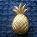 Trifari Pineapple Brooch in Brushed Goldtone