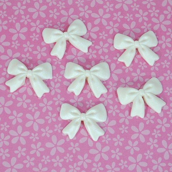 6 PCS Edible Fondant Sugar Bows/ Edible Mini Bows/ Sugar Bows/