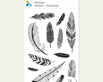 Momenta Feathers Clear Stamp, Scrapbooking, Cards, Art Journal, Planner 12/Pcs