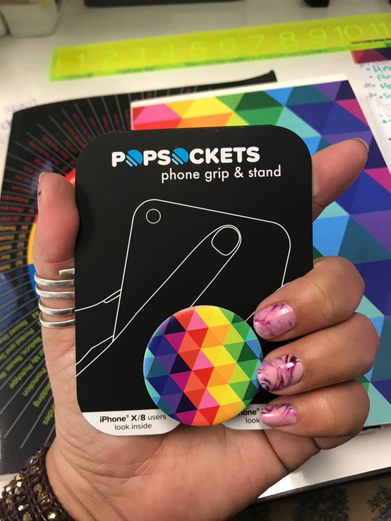 Popsocket Finger Grip/Kickstand - Rainbow Phone Stand - PopSockets Grip and Stand for Phones and Tablets