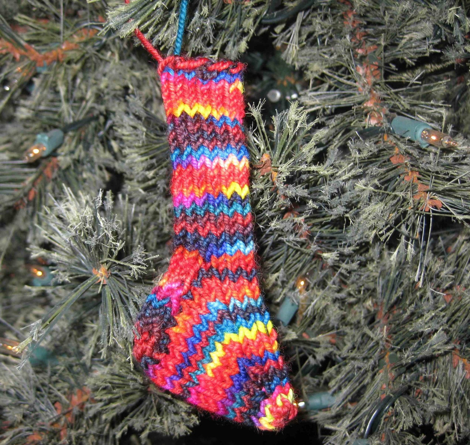 Insouciant Studios Handknit Mini Merino Knee Sock Stocking Decoration Ornament Insouciant Studios Handknit Mini Merino Knee Sock Stocking Decoration Ornament