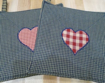 Handmade Hot Pads, Pot Holders,Primitive Hot Pads,Country Hot Pads, Country Pot Holders, Pot Holder,Hot Pad,Homespun Hot Pads,Homespun