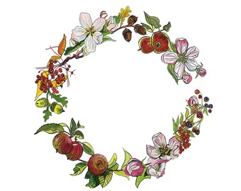 Autumn Wreath Print
