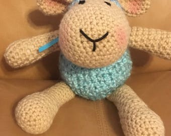 Sheep amigurumi Sheep plushie Sheep stuffed animal Easter Sheep light blue