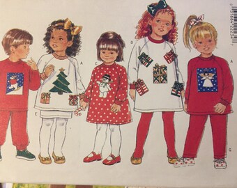 Toddlers' Dress, Top, Skirt, and Pants Sewing Pattern Butterick 4161 Size 1-2-3 Uncut Complete