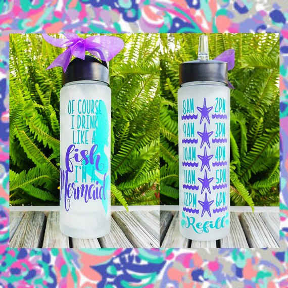 Water Bottle/Motivational/24oz/Water Tracker/Reminder/Of