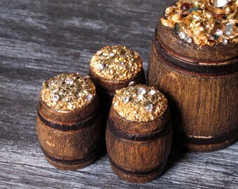 Miniature Treasure Barrel for Your Dollhouse