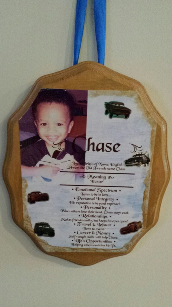 Personalized Wooden Plaque with Meaning of Name. Name