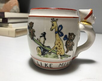 Vintage 1950s Circus Mug