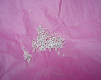 set of white seed beads