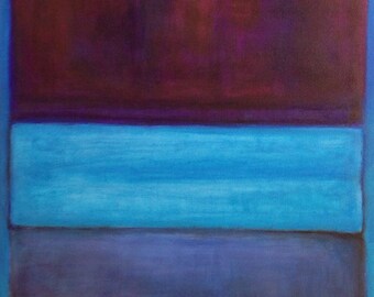 Hand Painted Mark Rothko Inspired No.61 Painting Reproduction On Canvas