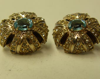 Vintage Castlecliff Sterling Silver Clip On Pearl Earring Set - Gemstones