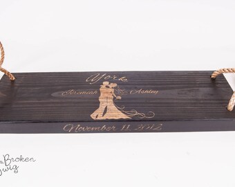 Bride and Groom Tree Swing Personalized Name and Date Wedding