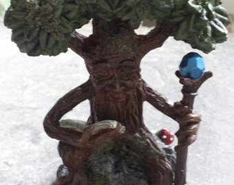 Fairy and Garden Gnome Tree - Enchanted Grandpa Miniature Tree For Fairy Garden