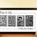 Custom Wedding Gift Idea, Unframed Wedding date, Gift for Bride, Anniversay Gift