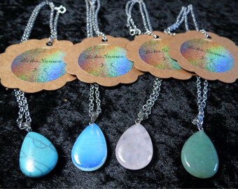 Tear Drop Gemstone pendant