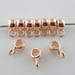 160/1200pcs Rose gold Charms Spacer Beads Bail Connectors Pendant 3.5x4x6mm