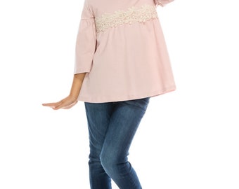 Lace detail bell sleeve Top