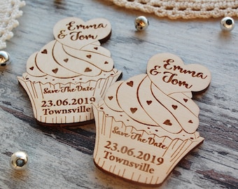 Save the date magnet wood Save the dates Personalized Save-the-date, Rustic wedding invitation, Custon engraved magnets save the date cake