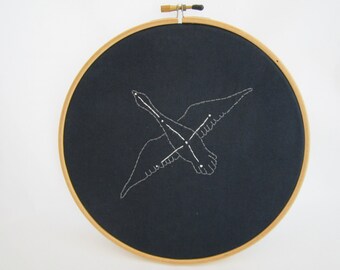 Cygnus Constellation Embroidered Hoop Art