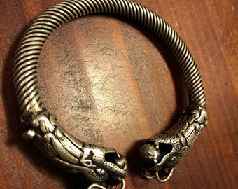 Tibet silver handmade dragon bracelet