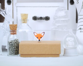 Polymer Clay Fox Charm/Necklace