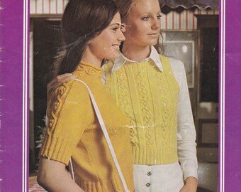 Paton's Knitting Pattern No 969 Womens in Paton's, Bluebell goes to Town (Vintage 1970s)
