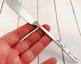 BUTTER KNIFE stamped, hand stamped, Morning Star, Thanksgiving, Friendsgiving, Hostess Gift, Butter My Buns, Gifts for her, Gifts under 15