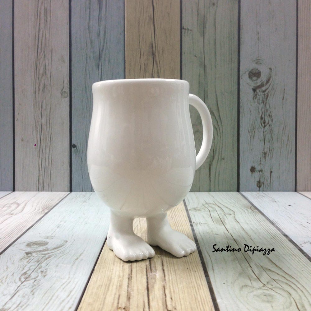 White Footed Mug Walking Pottery Explore Our New Collection