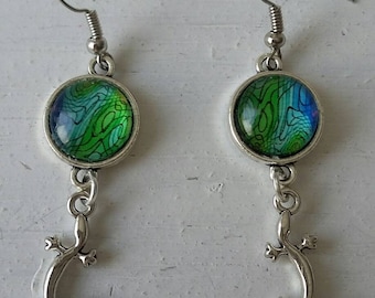 Salamander lizard earrings