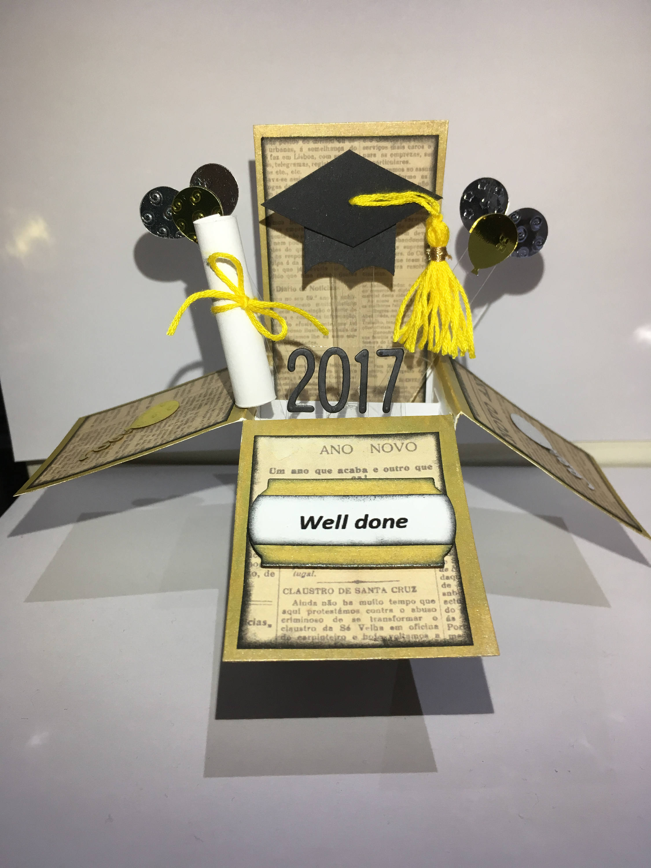 Graduation Pop Up Card Template