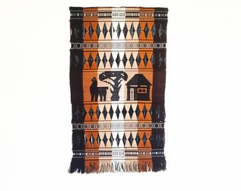 Vintage Woven Wall Hanging / Weaving