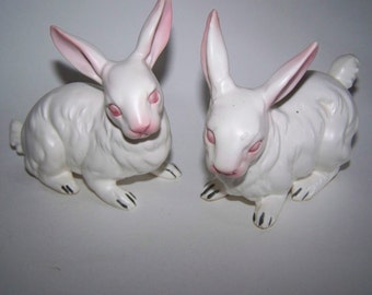 NAPCOWARE Rabbit Figurines Japan Rabbits Napcoware Bunnies White Rabbits Easter Bunny
