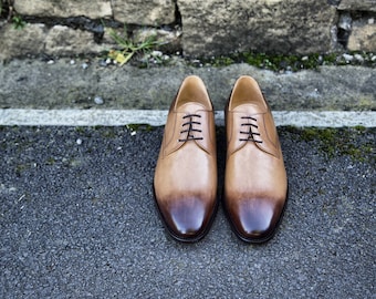 Mr. Angus - hand dyed ginger with burnt toe and heel finish