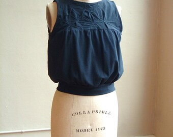 Folded Vest Color Choice, Cotton Jersey, modern chic- made to order