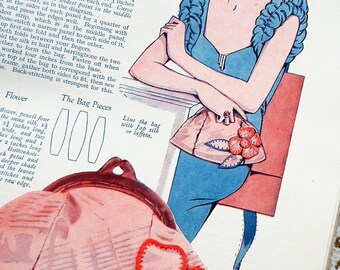 Vintage Sewing Book 1920s 1930s Needlecraft The Book of Good Needlework 20s 30s antique embroidery book household linen toys purses bags