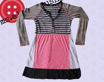 Artsy Tunic, Womens Clothing, Womens Upcycled Dress, Upcycled Tunic, Upcycled Shirt, Black and Red, Funky, Lagenlook, Artsy Dress, Eco