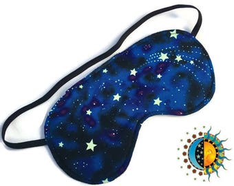 Sleep Mask, Glow in the Dark Stars, Eye Mask, Lavender, Chamomile, Peppermint, Relaxation,Meditation,Travel Mask,Sleep Wear,Blindfold,Spa
