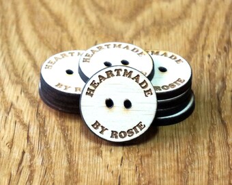 Personalized Buttons Custom Buttons Wooden Buttons Engraved Buttons Knitting Buttons Craft Buttons Wood Engraved Buttons Laser Cut