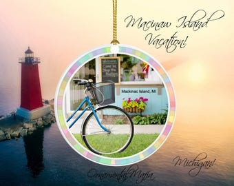 MICHIGAN Medallion - Great Gift - Michigan Keepsake Pendant - MACKINAC ISLAND Memento - Personalization Available - Same Day Shipping