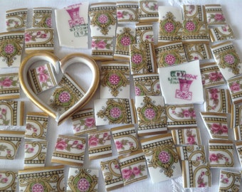 Broken China mosaic tiles~~Handcut Tile~~~ LOVE the LIMOGES