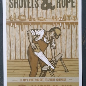 Shovels & Rope Woodcut Poster