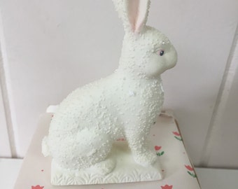 White Rabbit Easter Bunny Porcelain