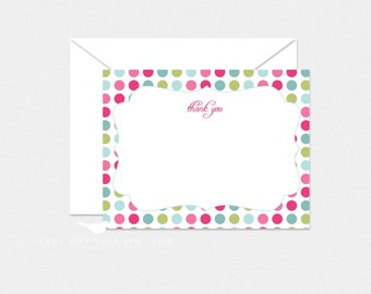 Polka Dot Thank You Cards - Set of 8