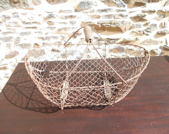 Vintage French Metal Wire Basket
