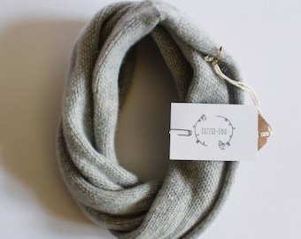 Pearl Grey Lambswool Snood