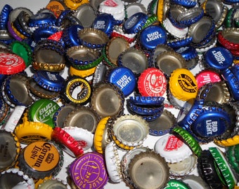 100 Various Used Undented And Dented Bottle Caps Altered Art Art Supply Jewelry Making Metal Art