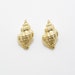 Conch Pendant . Conch Charm . Top Shell Pendant . Shell Charm . Jewelry Craft Supply . 16K Matte Gold Plated over Pewter - 2pcs / IA0073-MG